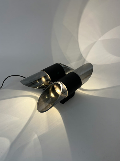 Infinity wall lamp 2-light 12w 1200lm graphite designed by Hans Kuijten